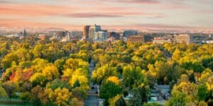 A skyline view of Boise, Idaho representing the small business support of this community.